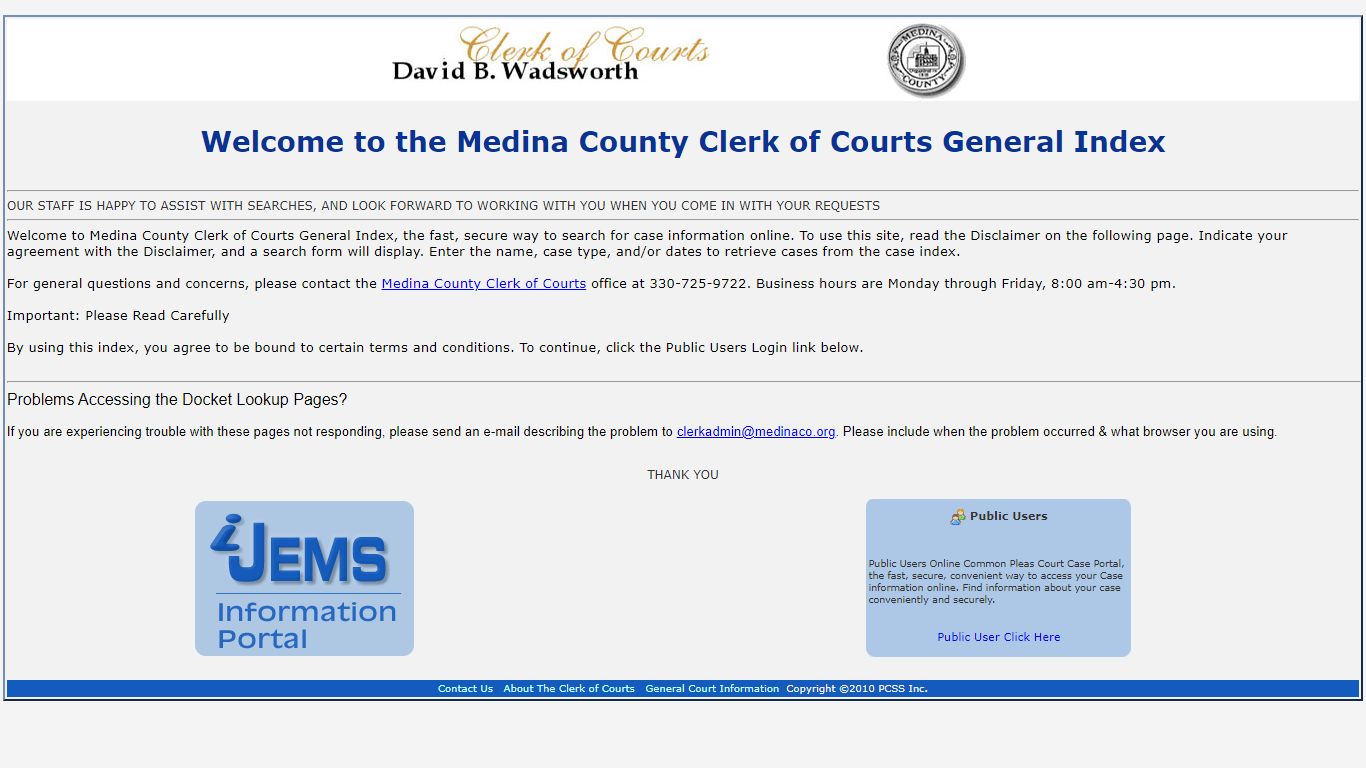 Welcome to iJEMS - Medina County Ohio